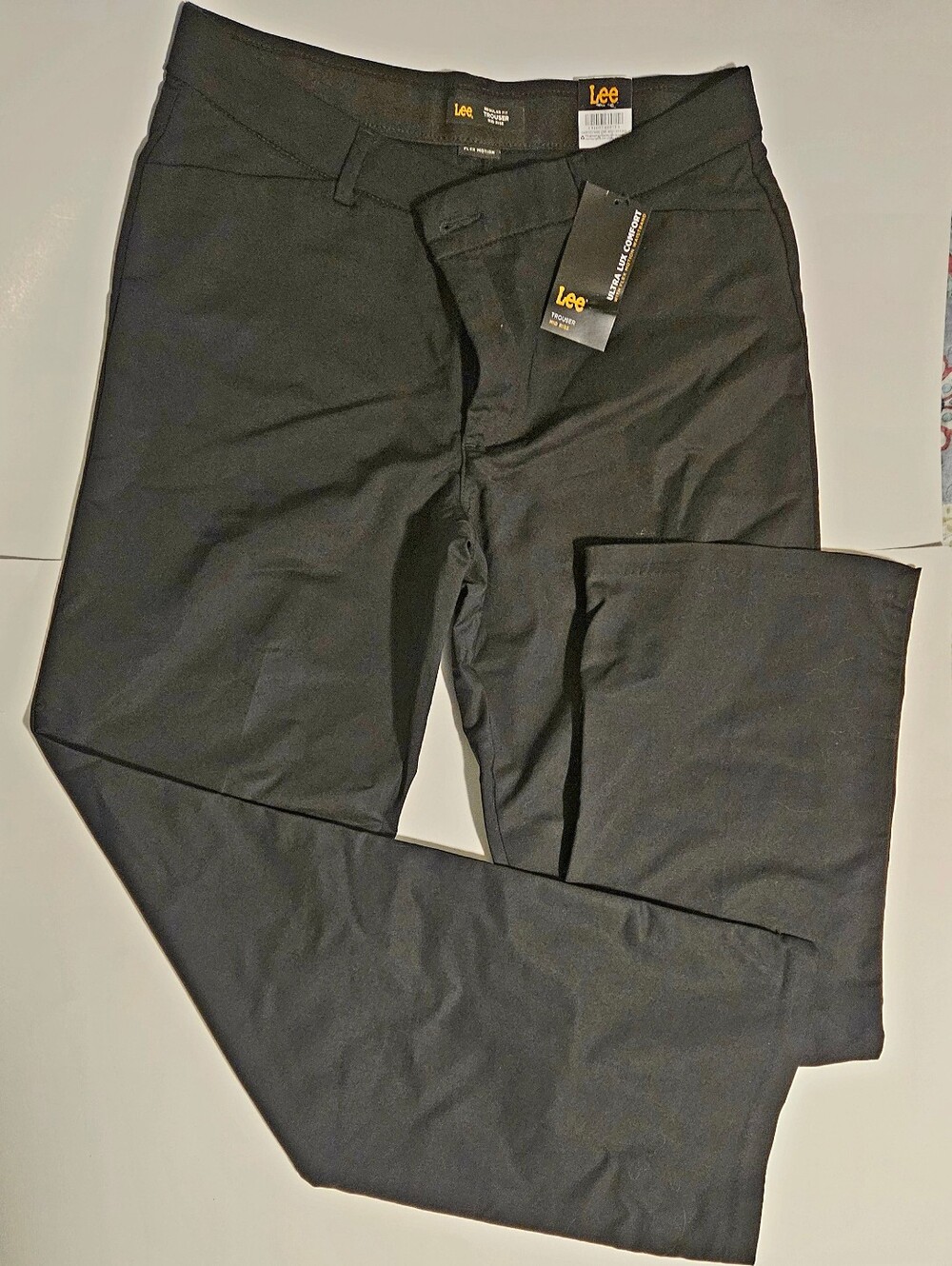 Lee Black Women's Ultra Lux  Comfort Trouser 14 Long NWT!!!